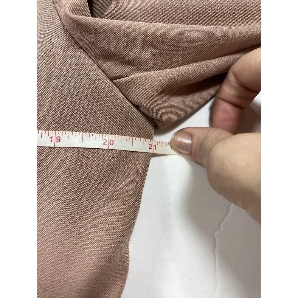Anthropologie Avec les Filles Cropped Blazer Jacket Taupe Blush Beige Medium